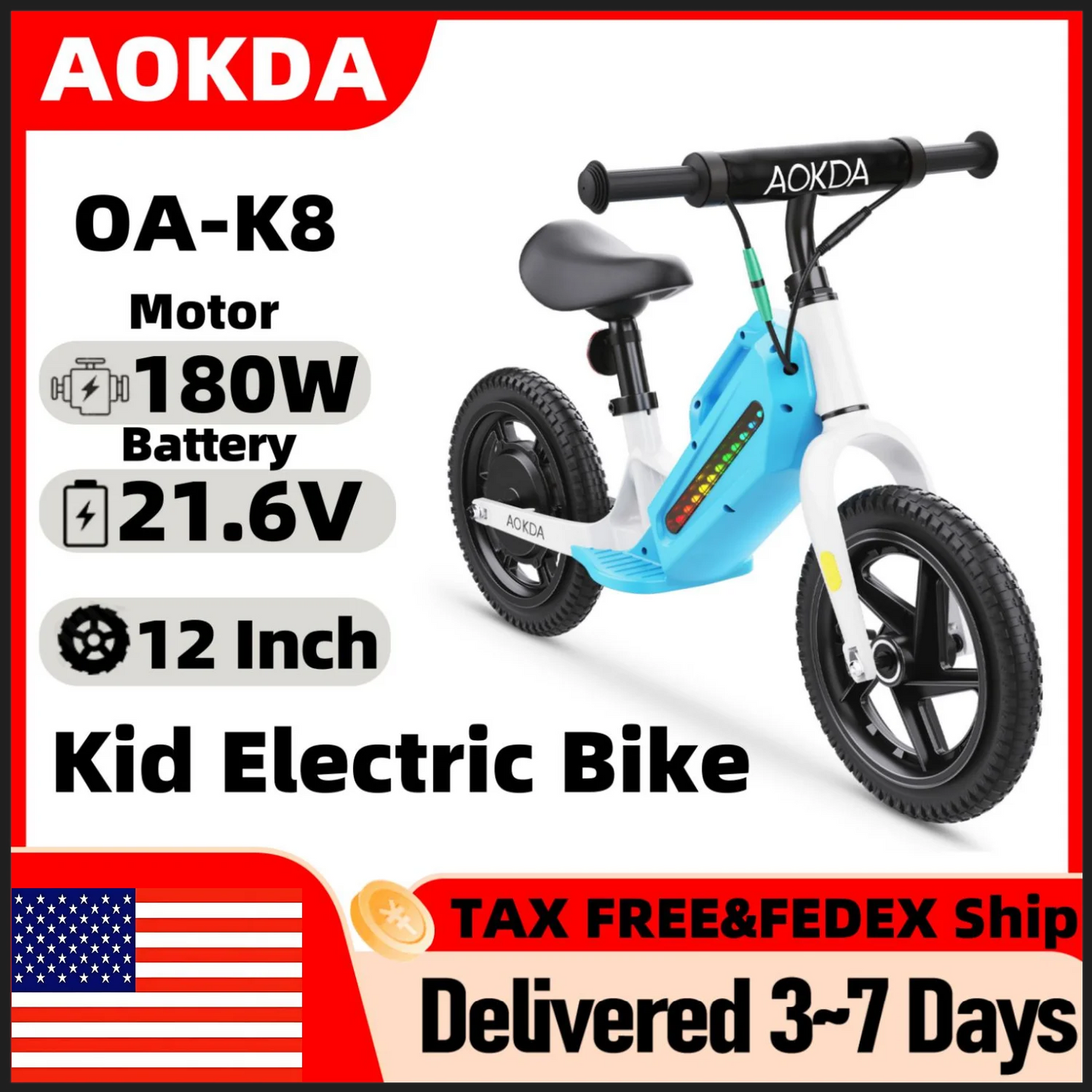 Kids Electric Balance Bike by AOKDA™