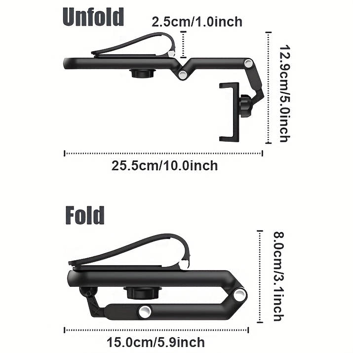 1080 ° Clip-On Rotatable Car Smartphone Mount