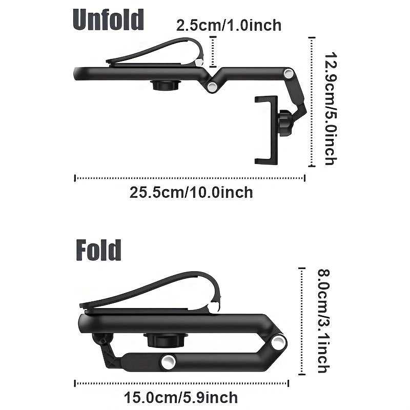 1080 ° Clip-On Rotatable Car Smartphone Mount